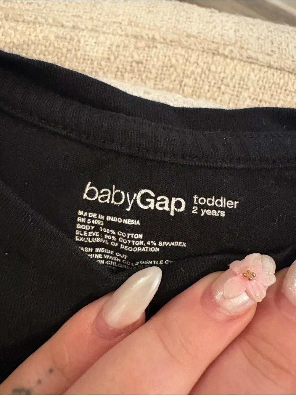 GAP Black Long-Sleeve Tee with Candy Corn Ruffle